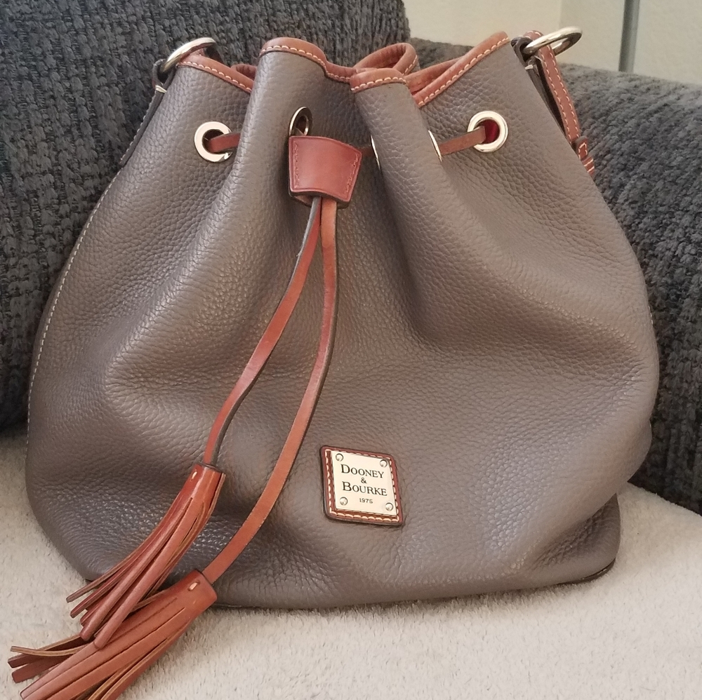 Dooney & Bourke Pebble Grain Large Drawstring Bag